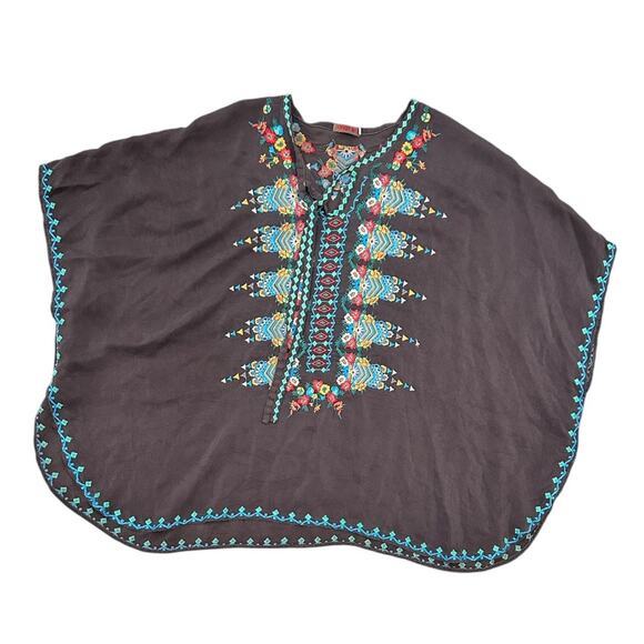 Johnny Was Embroidered Bohemian Poncho - Picture 7 of 7